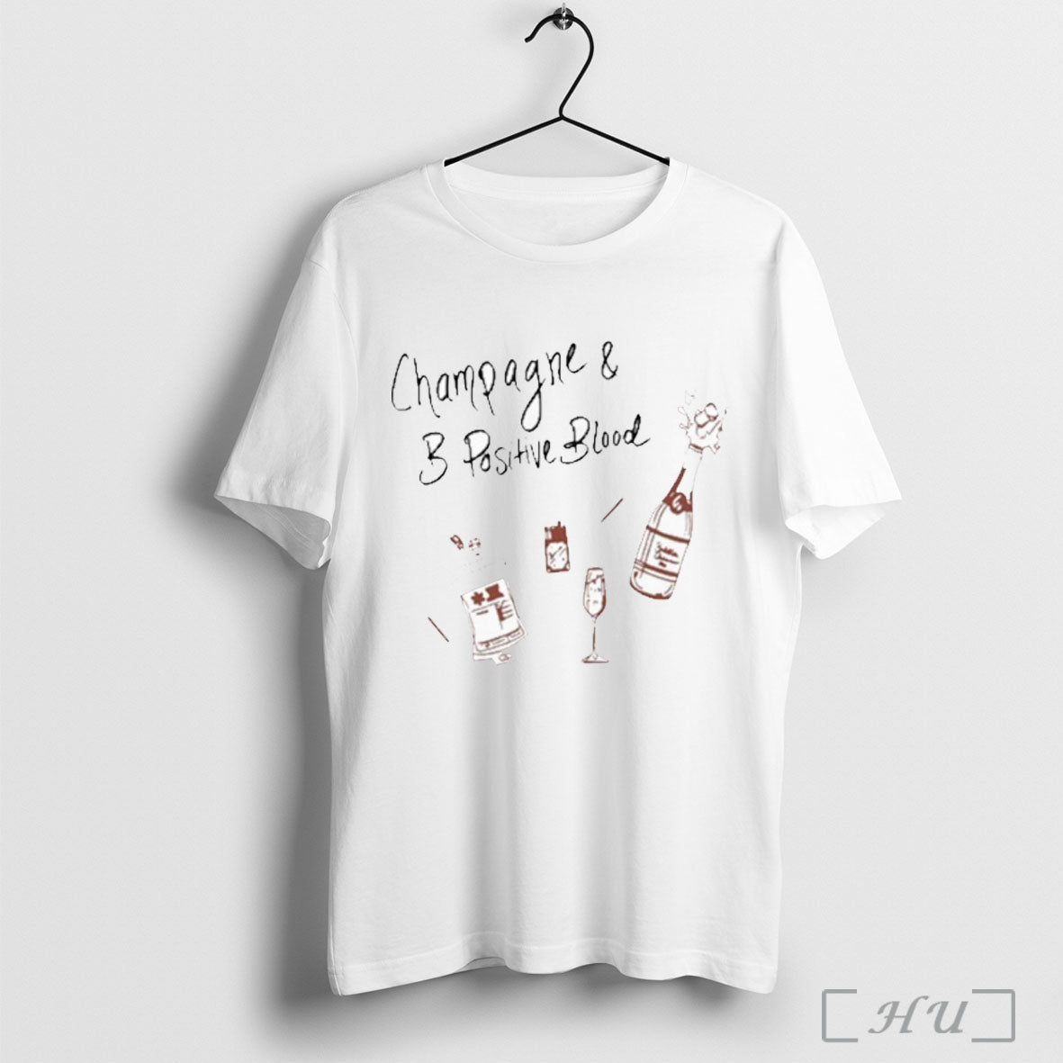 Officials Champagne B Positive Blood T Shirt
