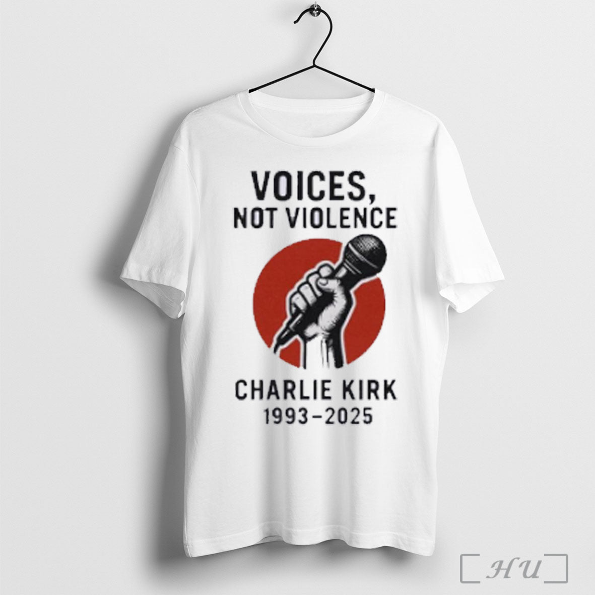Officials Charlie Kirk 1993 2025 Voices Not Violence T Shirt