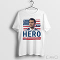 Officials Charlie Kirk American Hero Patriotic Flag T Shirt