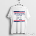 Officials Charlie Kirk Freedom Signature God Family Country In That Order T Shirt