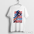 Officials Charlie Kirk Justice American Flag Fist T Shirt