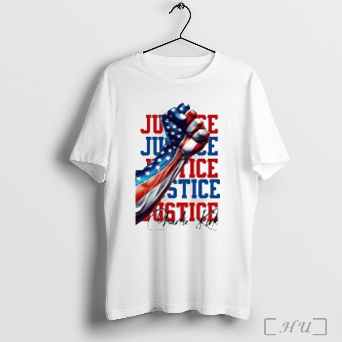 Officials Charlie Kirk Justice American Flag Fist T Shirt Sweatshirt Png