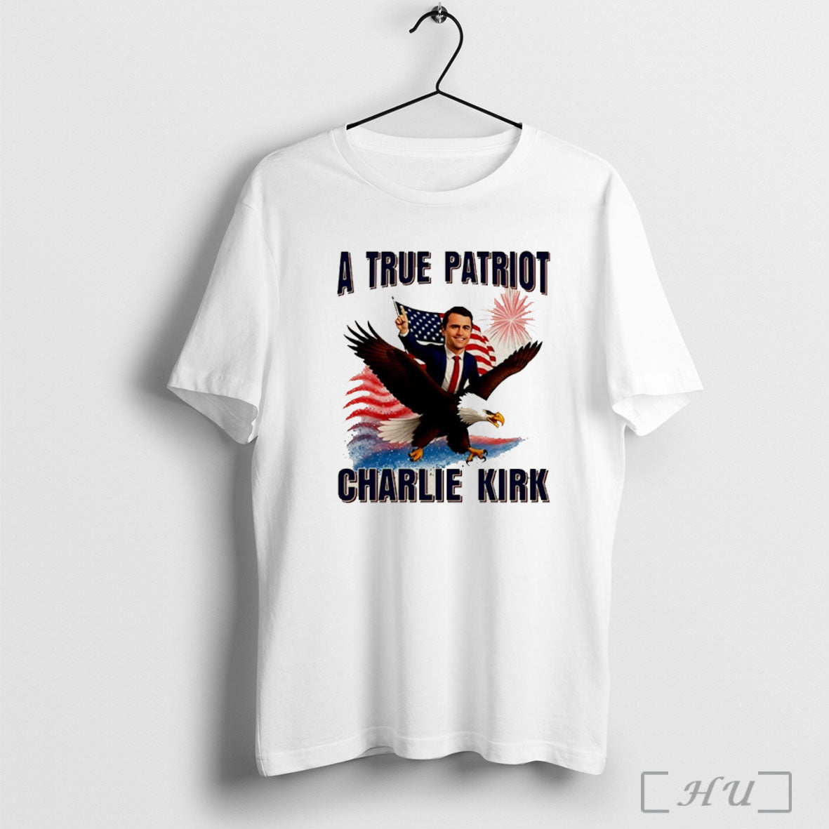 Officials Charlie Kirk Riding Eagle A True Patriot American T Shirt
