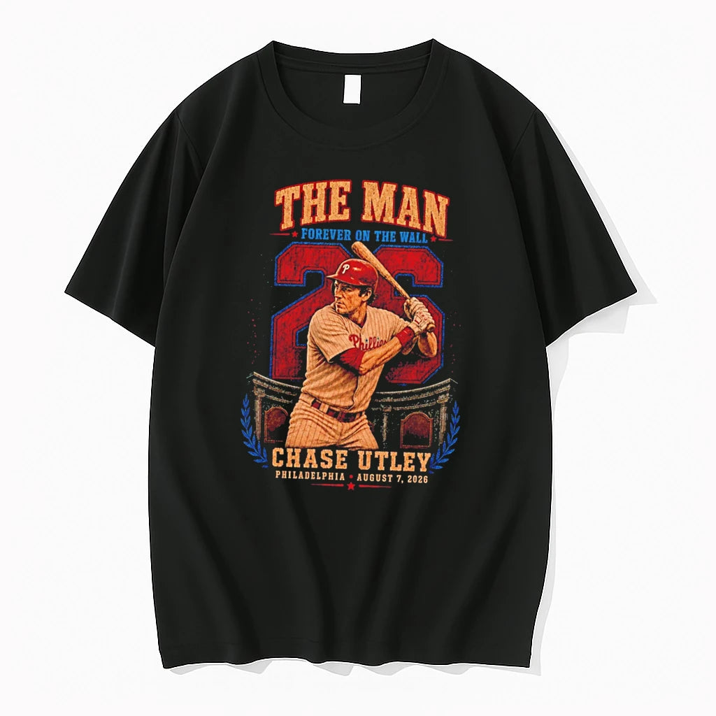 Officials Chase Utley Wall Of Fame Commemorative Philadelphia Phillies Tee Premium T Shirt