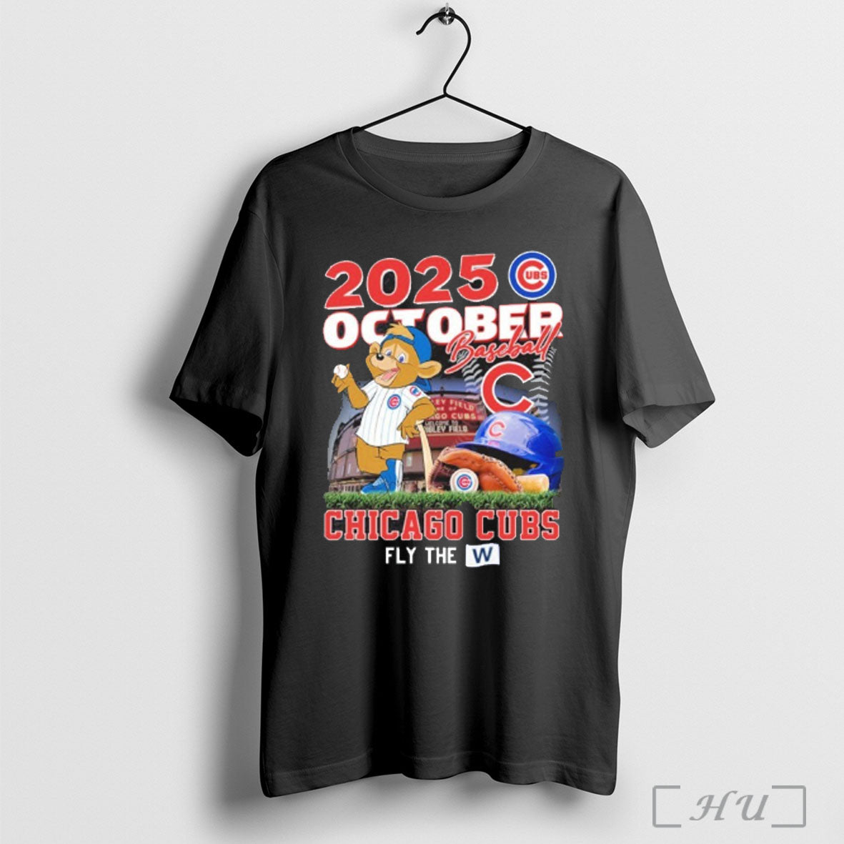 Officials Chicago Cubs Mascot October Baseball 2025 Fly The W T Shirt