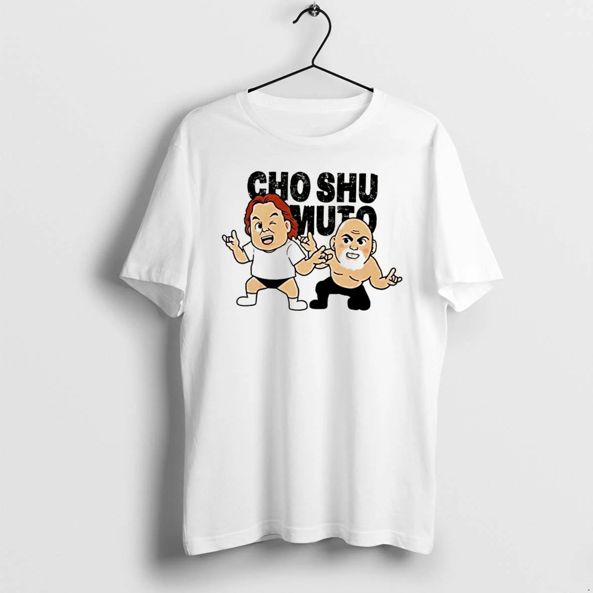 Officials Choshu Chikara Keiji Muto Super Tag Team Caricature Tee Premium T Shirt