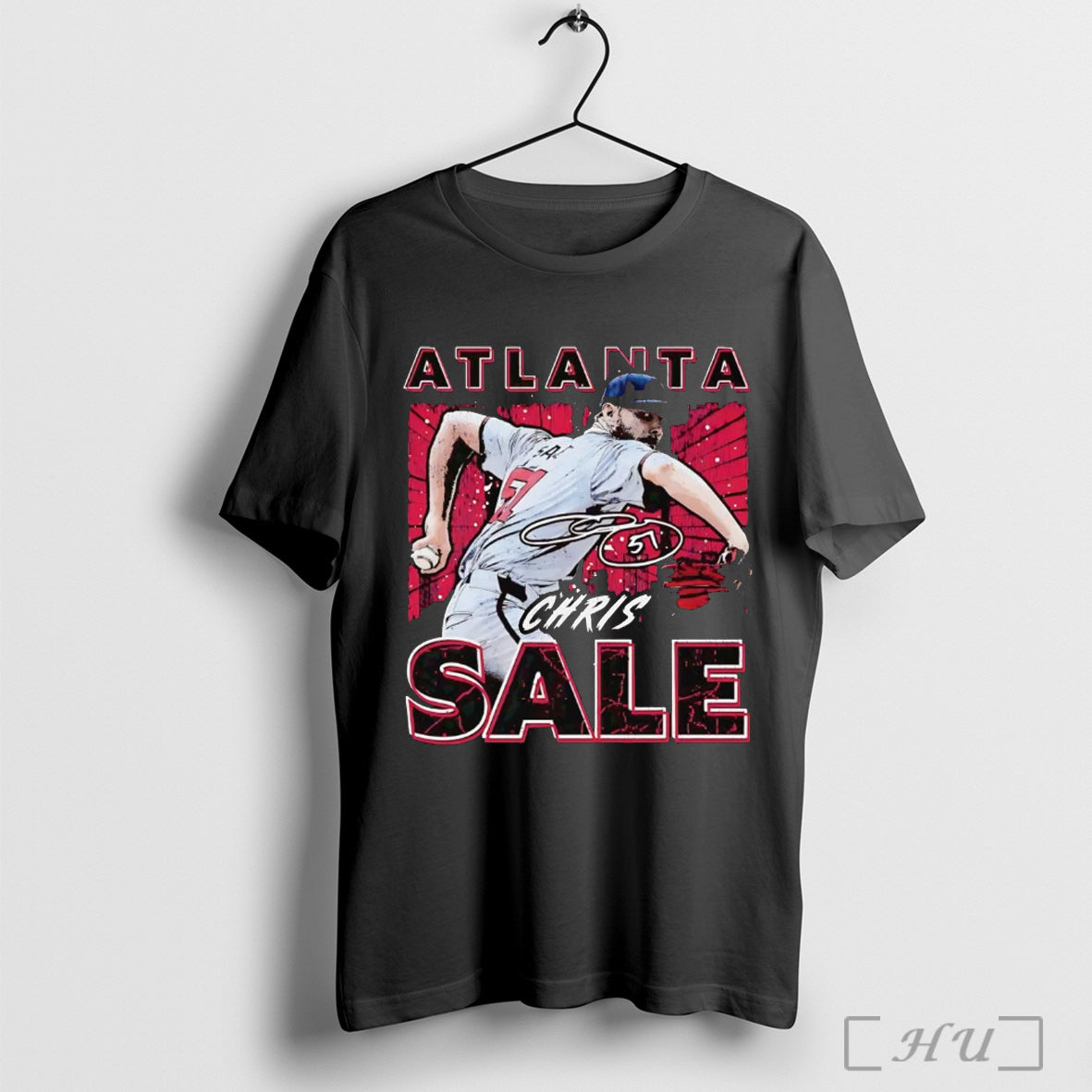 Officials Chris Sale Pitching Atlanta Braves T Shirt