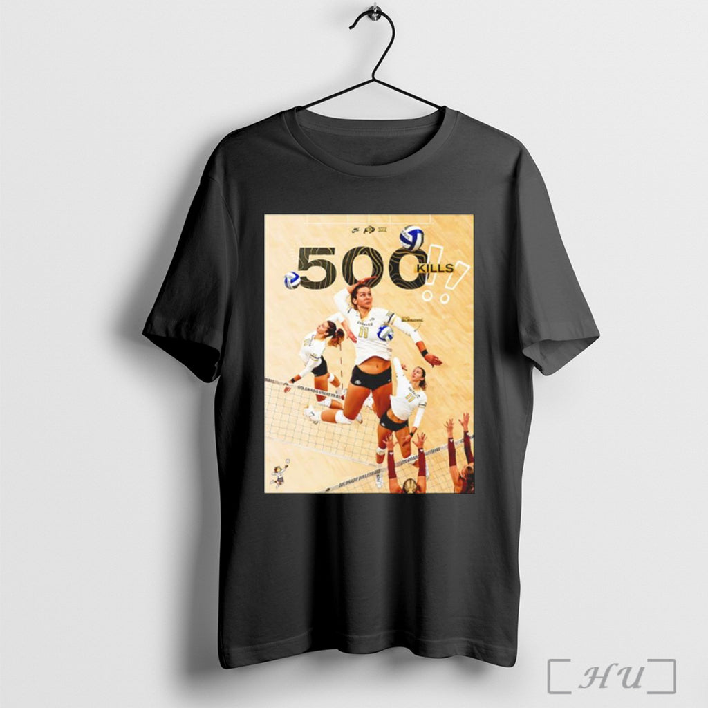 Officials Colorado Buffaloes Volleyball Ana Burilovic 500 Kill T Shirt