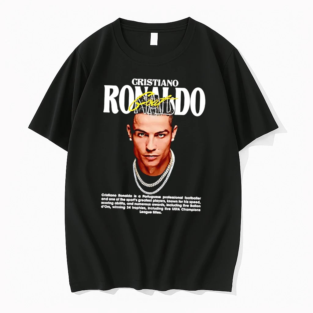 Officials Cristiano Ronaldo Cr7 Black T Shirt Sweater