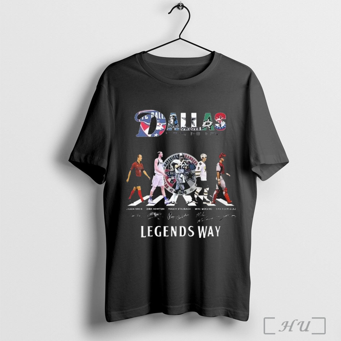 Officials Dallas Legend Way Jason Kreis Dirk Nowitzki Legends Way Signatures T Shirt