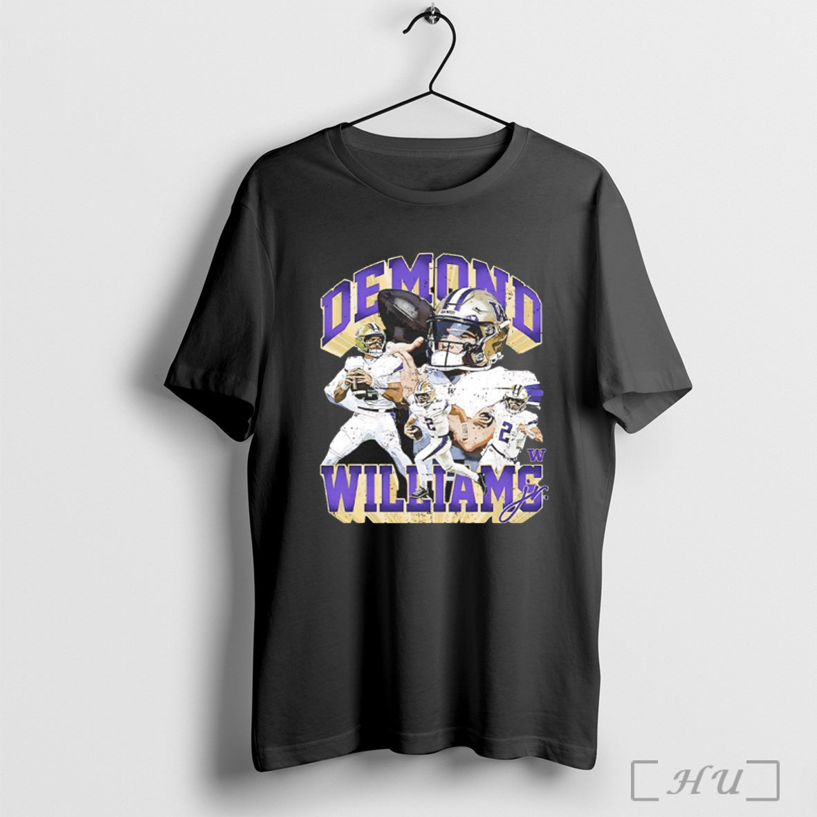 Officials Demond Williams Jr Washington Huskies Player Signature Vintage T Shirt