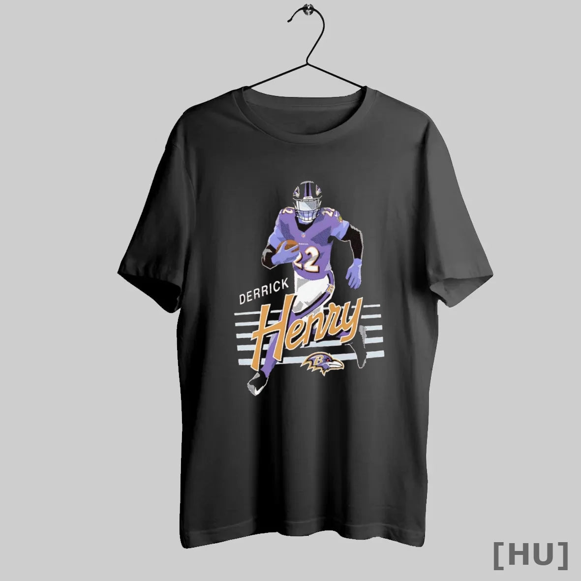 Officials Derrick Henry Running Graphic Baltimore Ravens T Shirt
