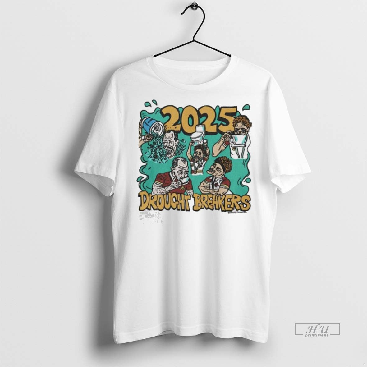 Officials Drought Breakers 2025 Badly Drawn Rugby League Tee Shirt Sweater