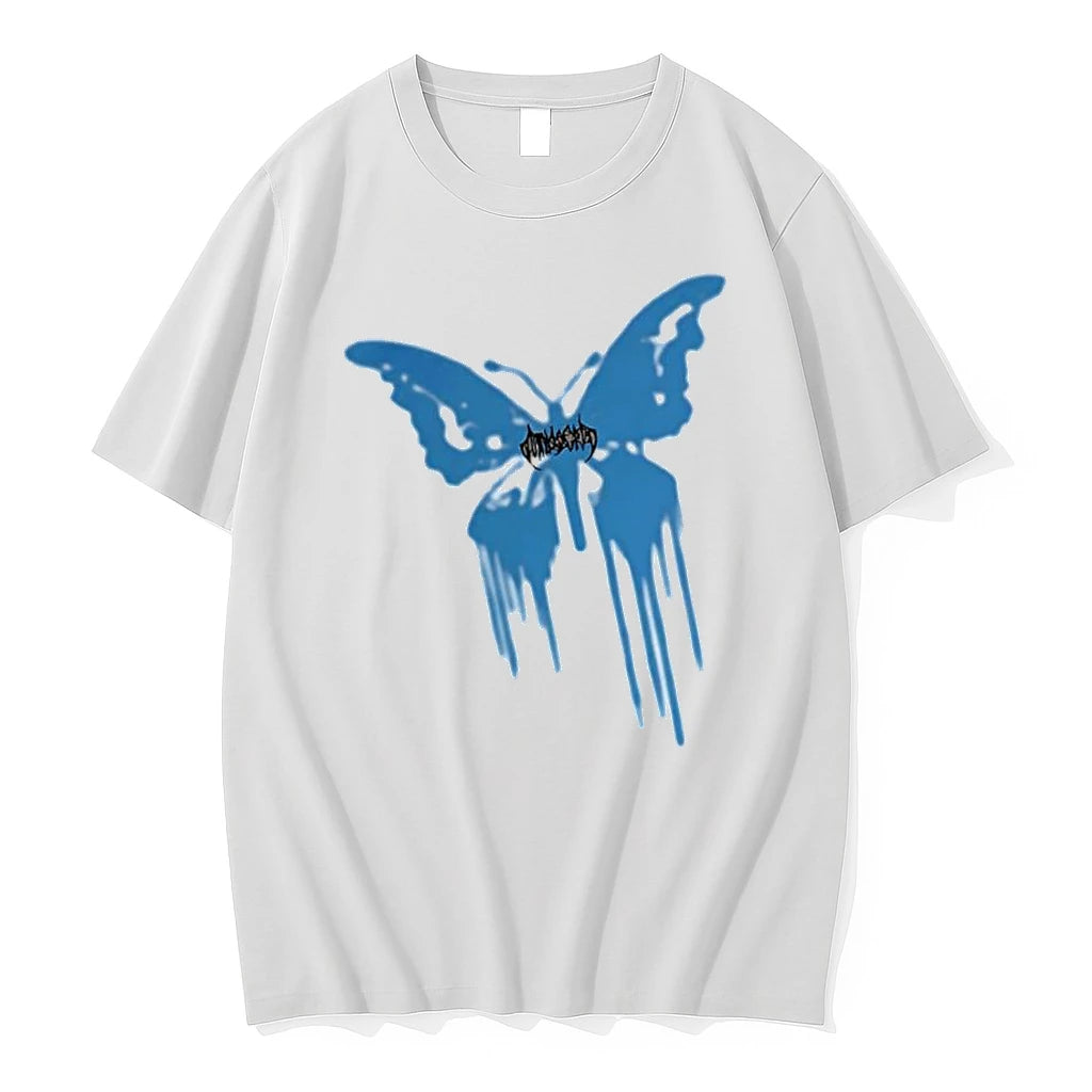 Officials Dunkedon Butterfly Theme Blue Premium T Shirt