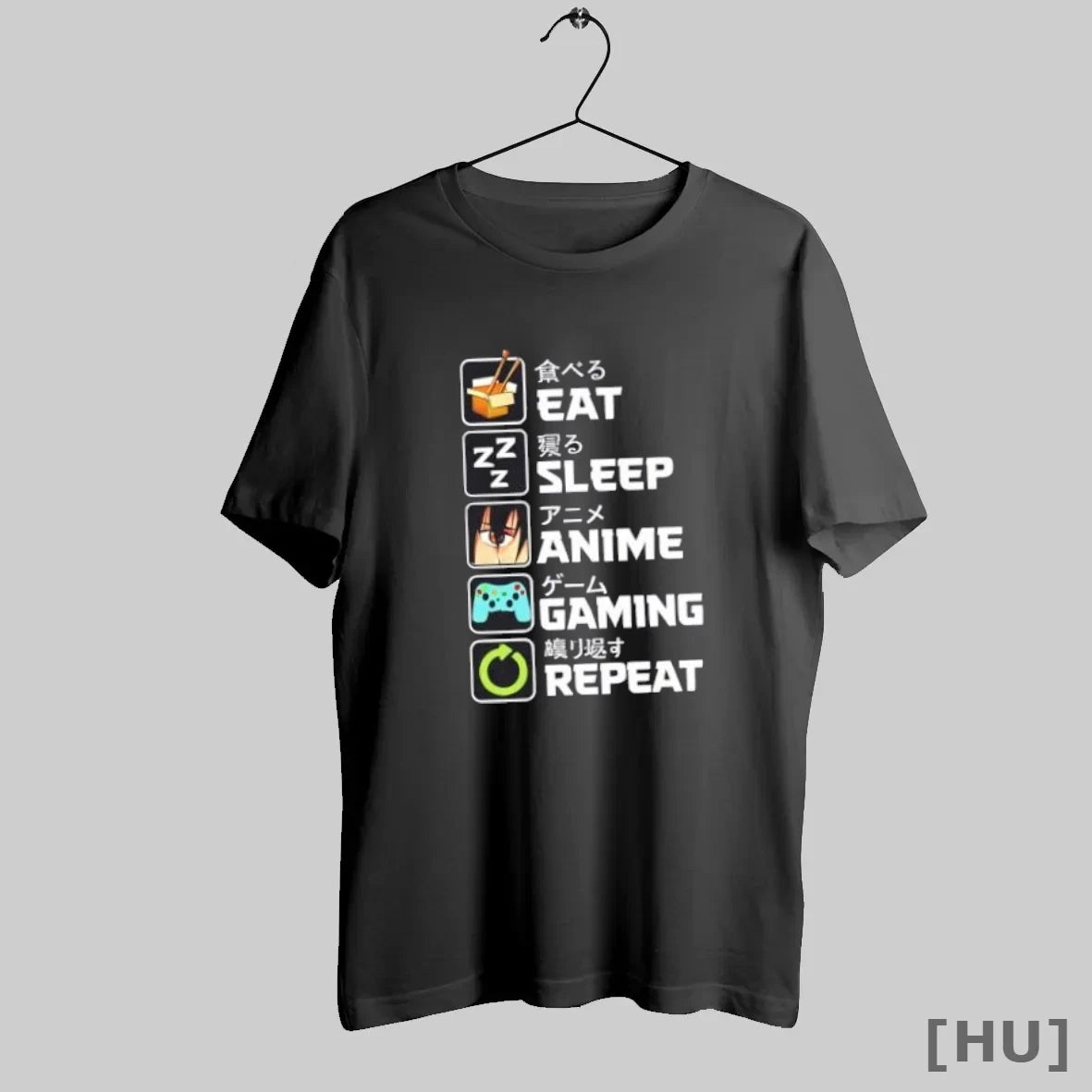 Officials Eat Sleep Anime Gaming Repeat Kawaii Otaku Manga T Shirt