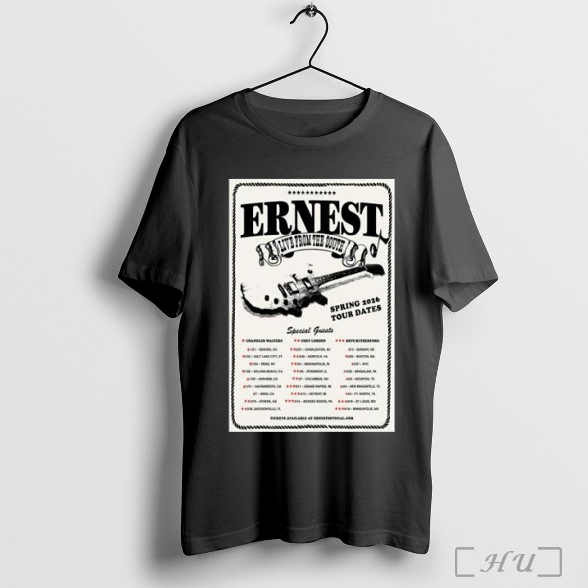 Officials Ernest Live From The South Tour Spring 2026 T Shirt