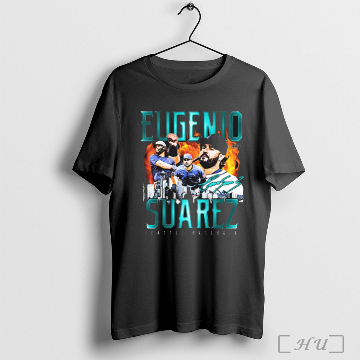 Officials Eugenio Suarez Retro Flair Seattle Mariners Mlb Baseball Signature Graphic T Shirt