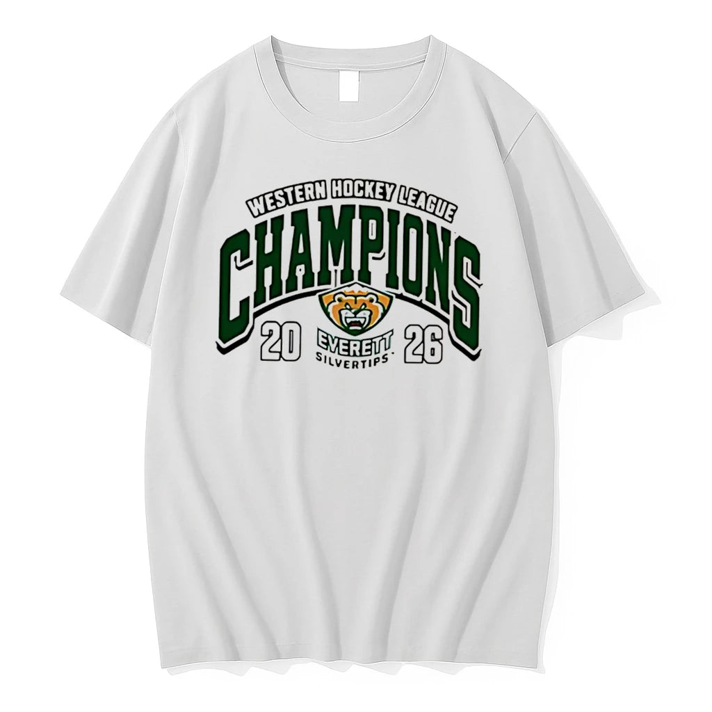 Officials Everett Silvertips Whl Champions 2026 Logo Tee T Shirt Sweater