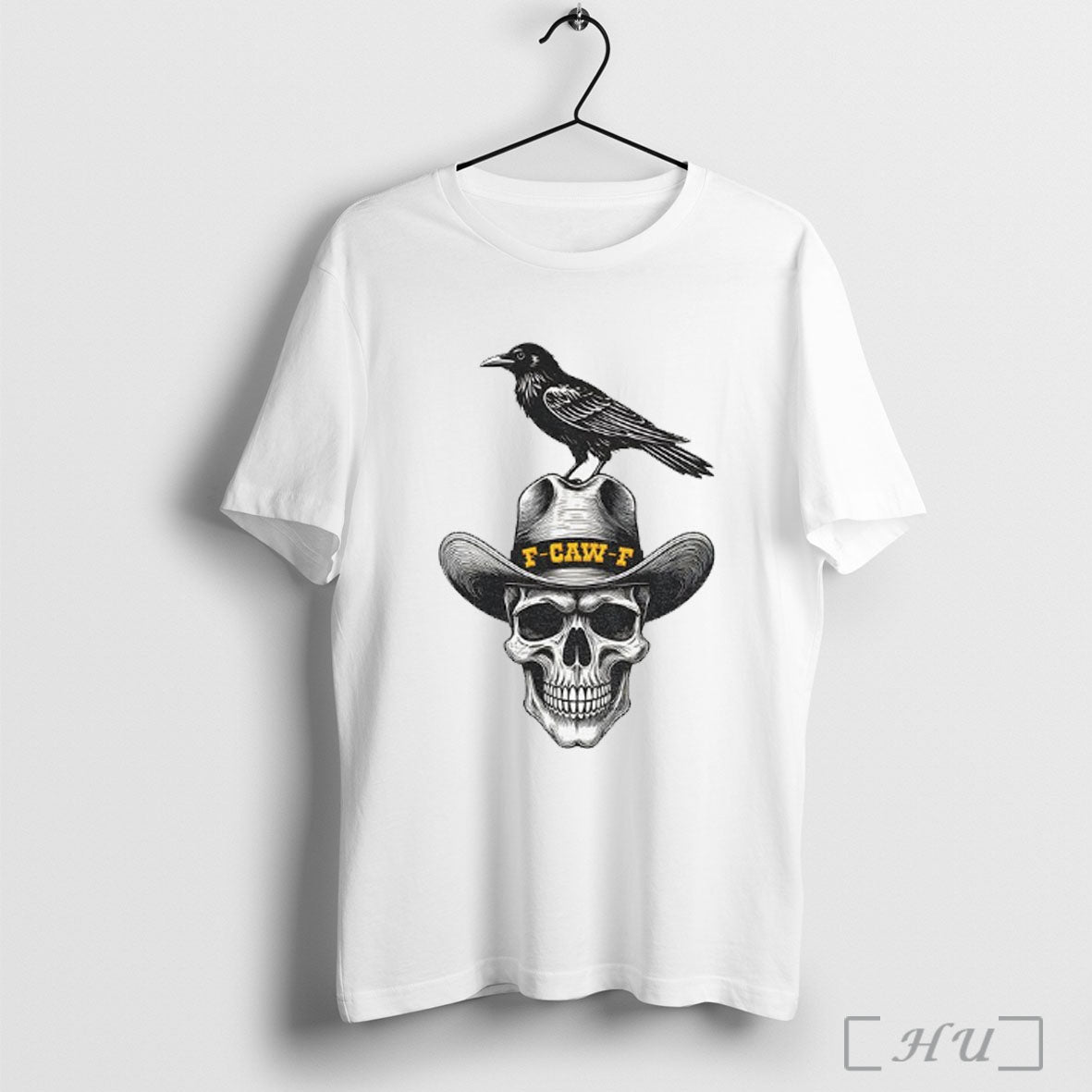 Officials F Caw F Funny Raven Skull Gothic T Shirt