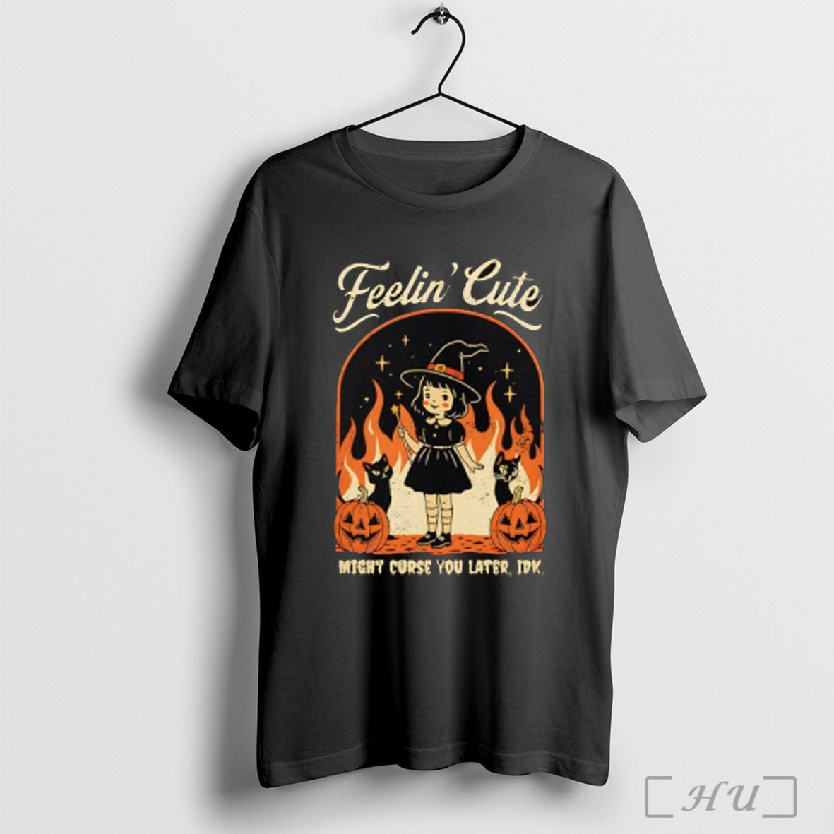 Officials Feelin Cute Might Curse You Later Halloween T Shirt