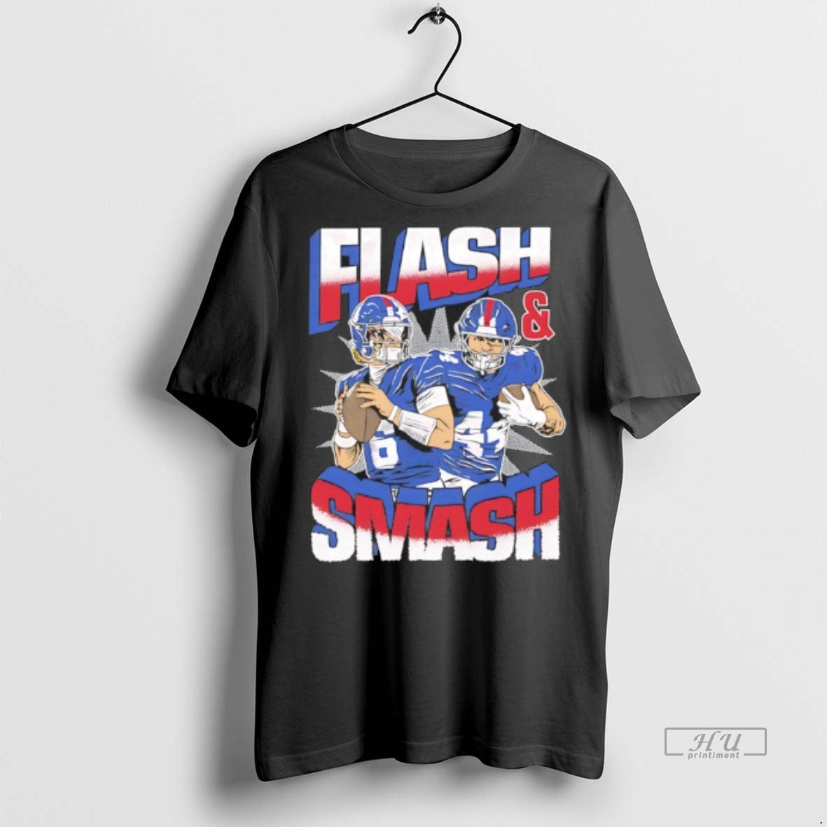 Officials Flash Jaxson Dart And Smash Cam Skattebo New York Giants Tee Shirt Sweater
