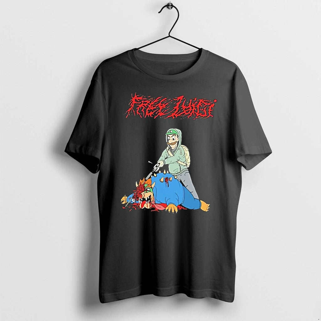 Officials Free Luigi Luigi Bowser Gore Black T Shirt Sweater