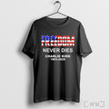 Officials Freedom Never Dies Charlie Kirk Flag T Shirt