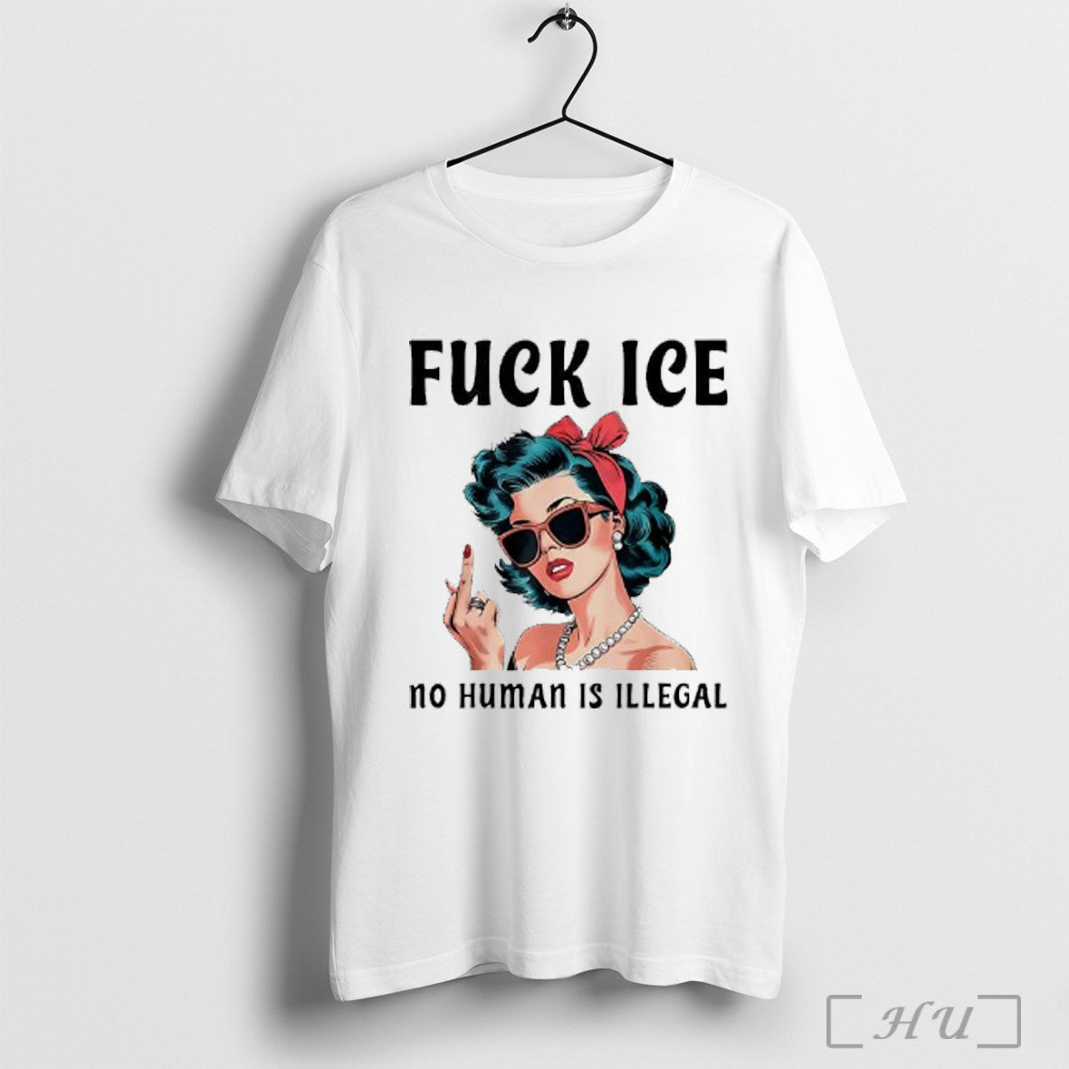 Officials Fuck Ice No Human Is Illegal Lady T Shirt