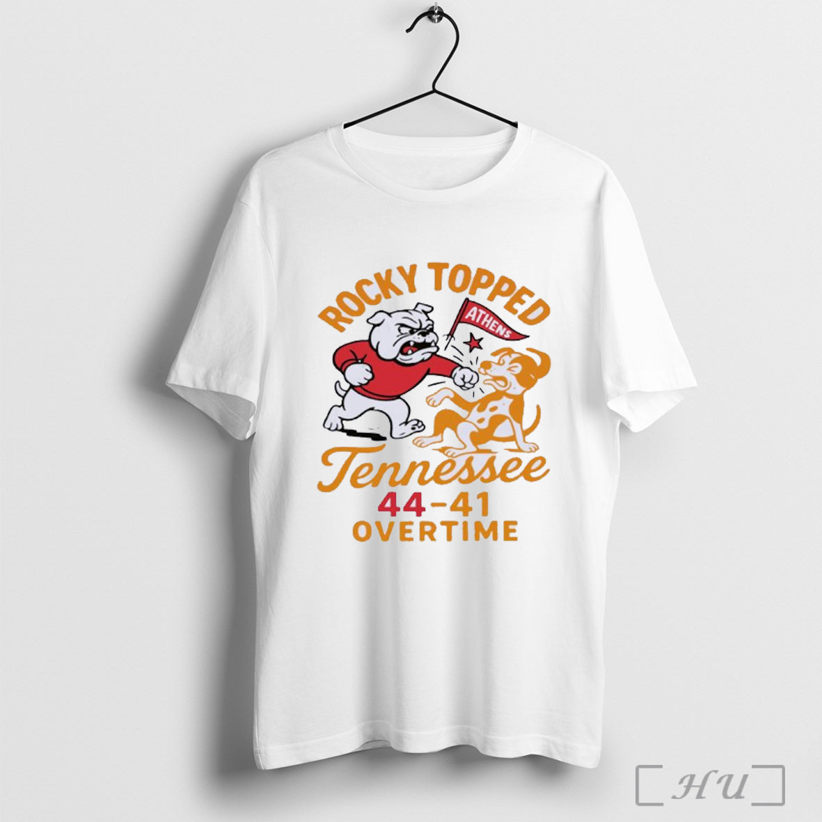 Officials Georgia Bulldogs Rocky Top Tennessee 44 41 Overtime T Shirt
