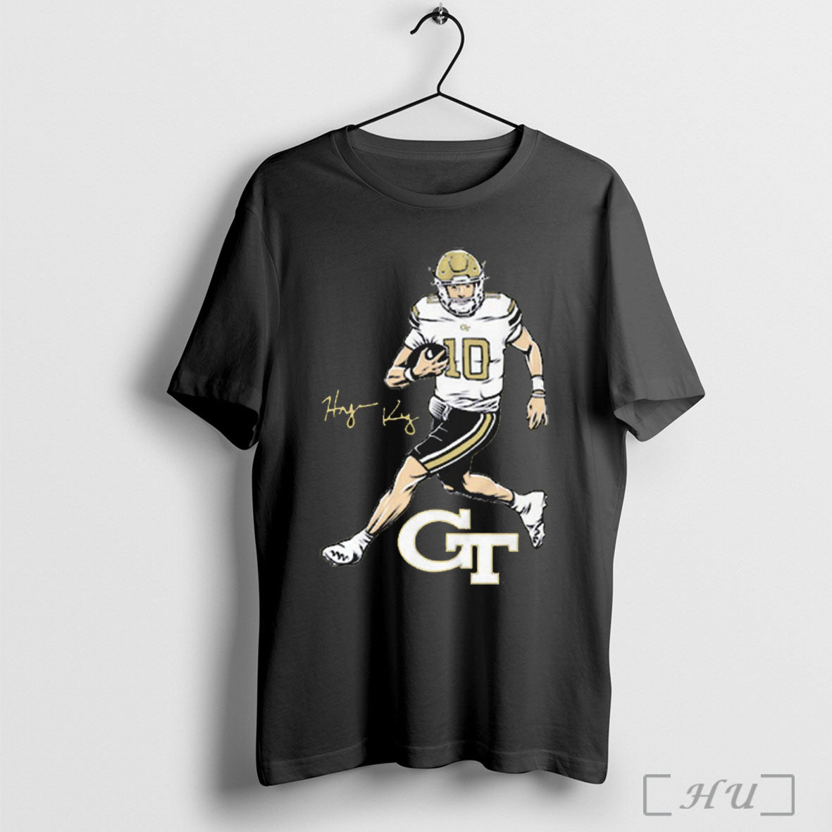 Officials Georgia Tech Yellow Jackets Football Haynes King Superstar Pose Signature T Shirt