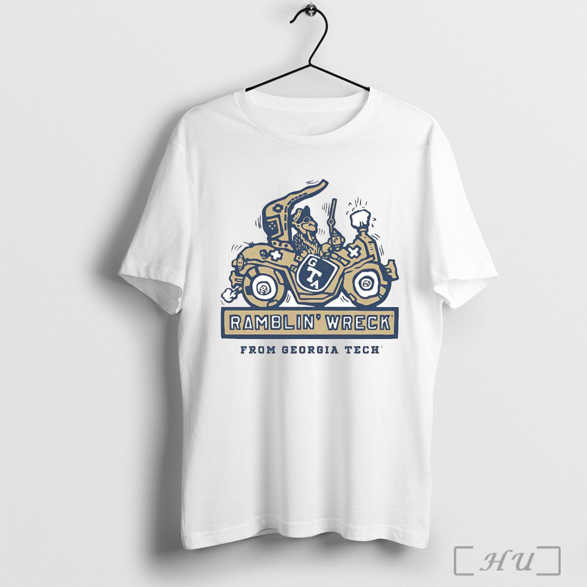 Officials Georgia Tech Yellow Jackets Ramblin Wreck Ringer T Shirt