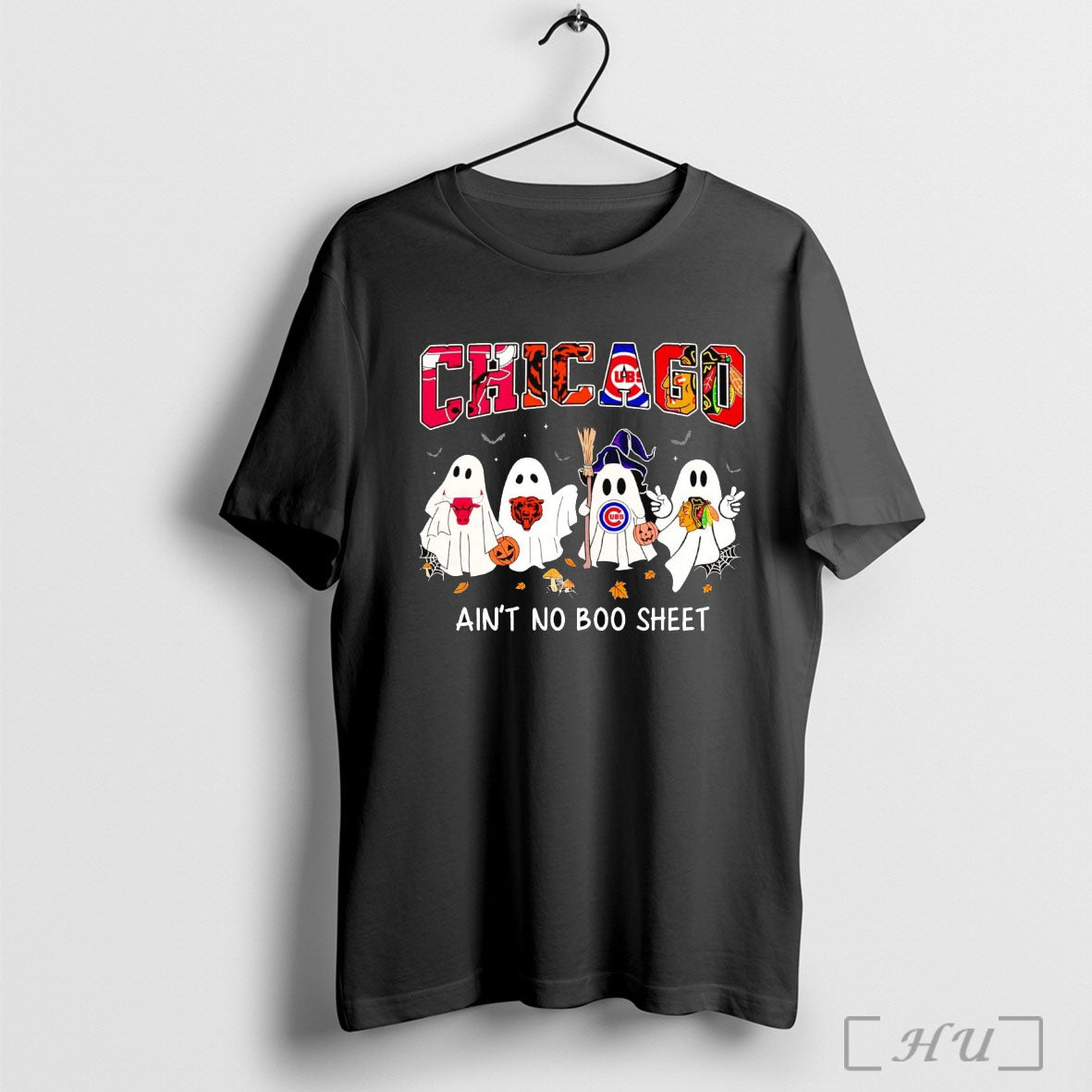 Officials Ghost Chicago Sport Team Aint No Boo Sheet Halloween T Shirt