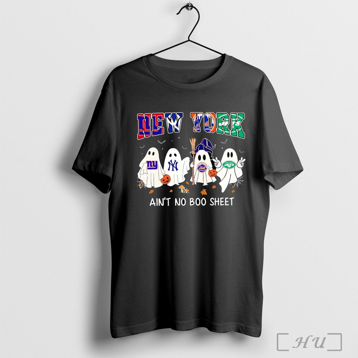 Officials Ghost New York Sport Team Aint No Boo Sheet Halloween T Shirt
