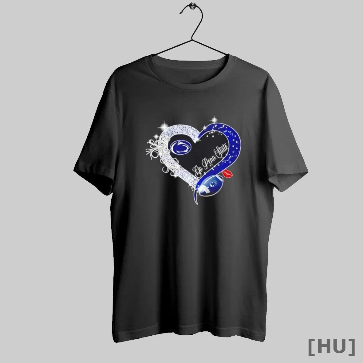 Officials Go Penn State Nittany Lions Diamond Heart T Shirt