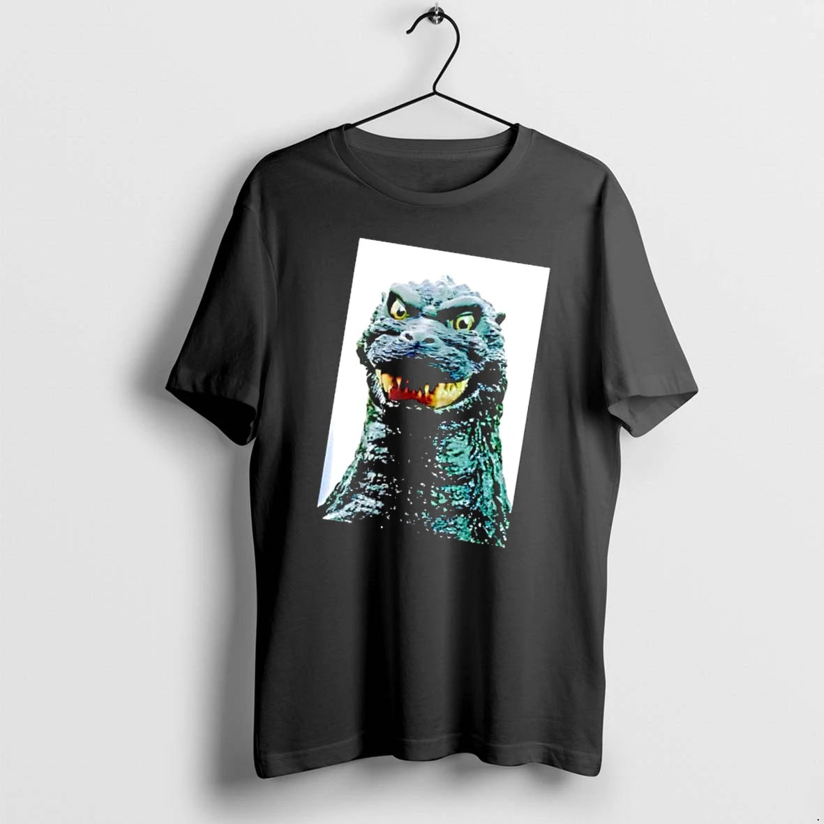 Officials Godzilla Japanese Kaiju Monster Snarling Face Close Up Portrait Mens T Shirt Sweater