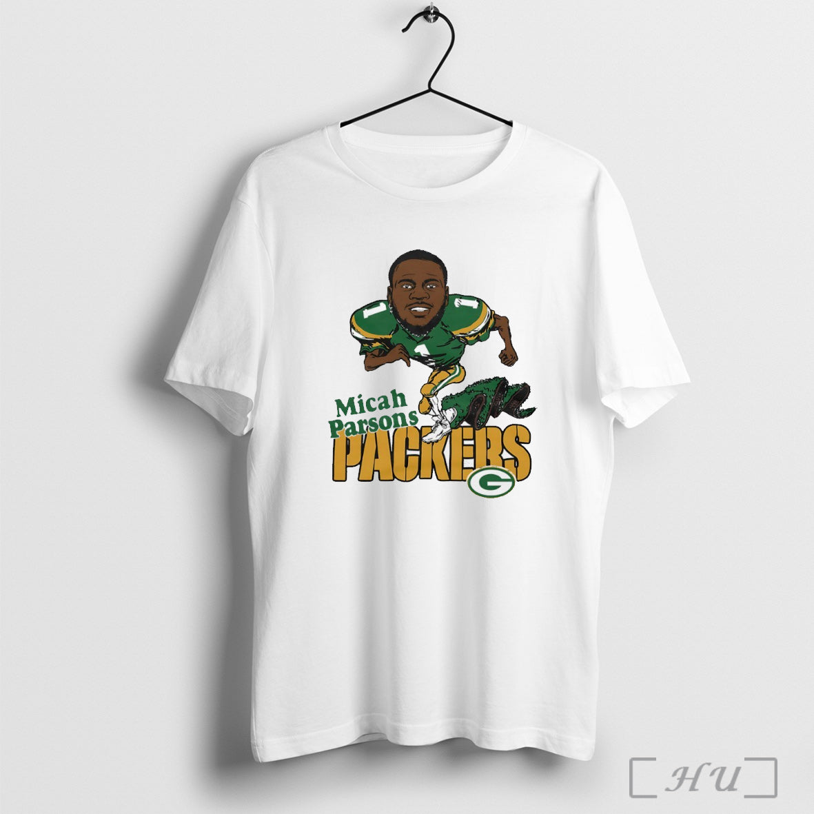 Officials Green Bay Packers Football Micah Parsons Player Caricature T Shirt
