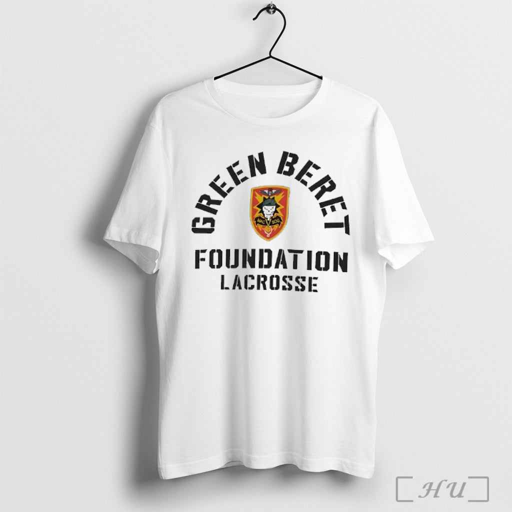 Officials Green Beret Foundation Lacrosse Macvsog Logo Ladies T Shirt