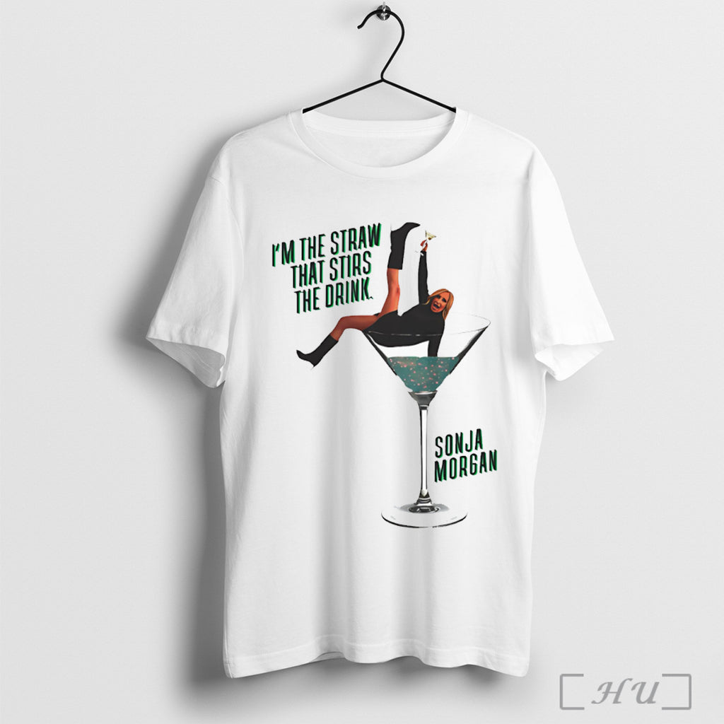 Officials Green Martini Glass The Straw That Stirs The Drink T Shirt