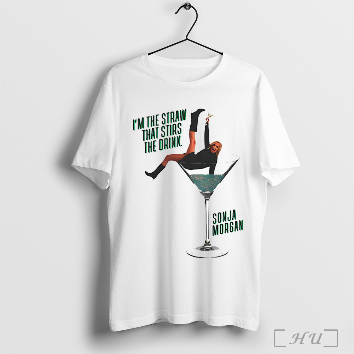 Officials Green Martini Glass The Straw That Stirs The Drink T Shirt
