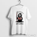 Officials Grim Reaper Reading Death Book My Favorite Genre Obituaries T Shirt