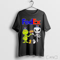 Officials Grinch And Jack Skellington Fist Bump Fedex Halloween T Shirt