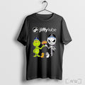 Officials Grinch And Jack Skellington Fist Bump Jiffy Lube Halloween T Shirt