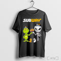 Officials Grinch And Jack Skellington Fist Bump Subway Halloween T Shirt