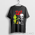 Officials Grinch And Jack Skellington Fist Bump Walgreens Halloween T Shirt