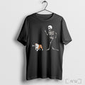 Officials Halloween Bulldog And Skeleton T Shirt