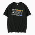 Officials Hello Shiny My Old Friend Spaceship Silhouette Retro Stripes Distressed Mens