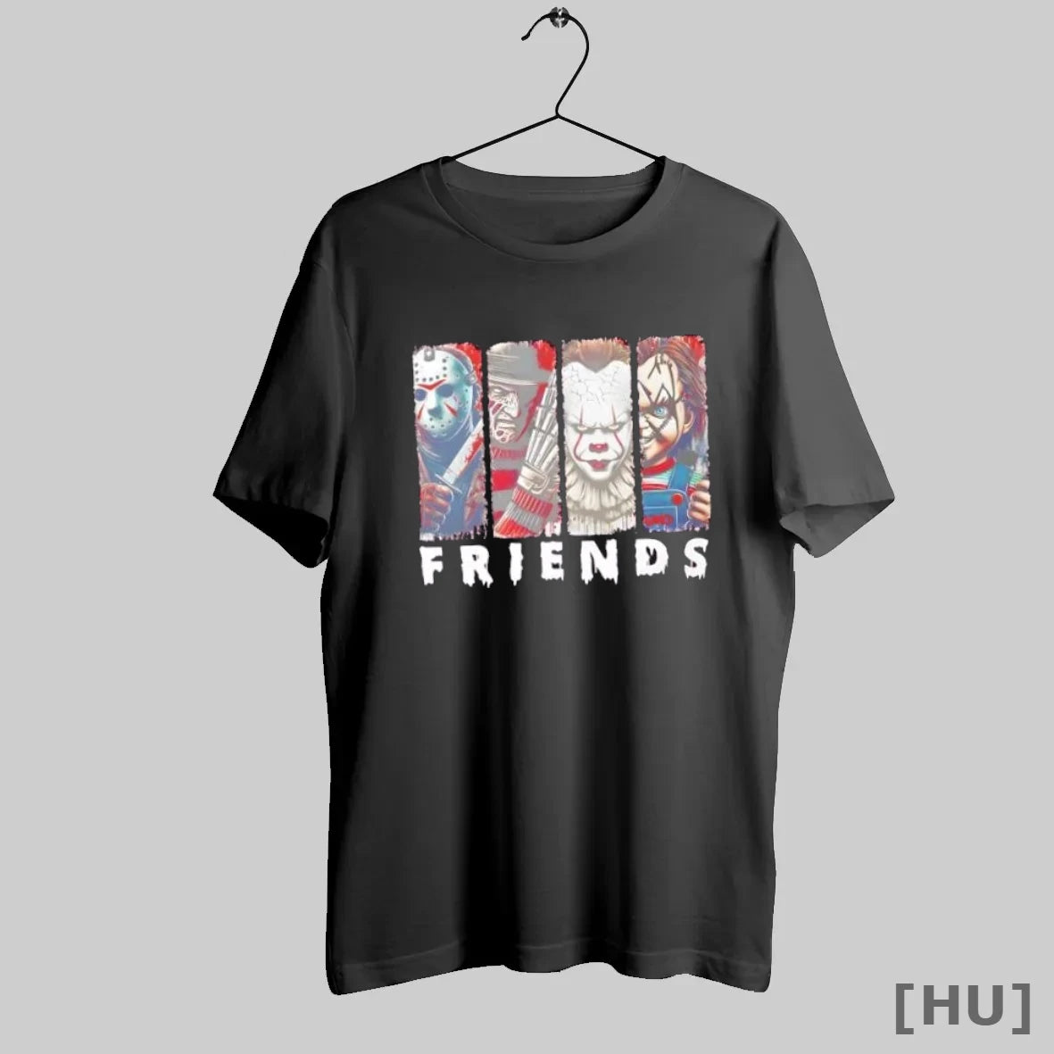 Officials Horror Friends Jason Freddy Pennywise Chucky Movies Halloween T Shirt