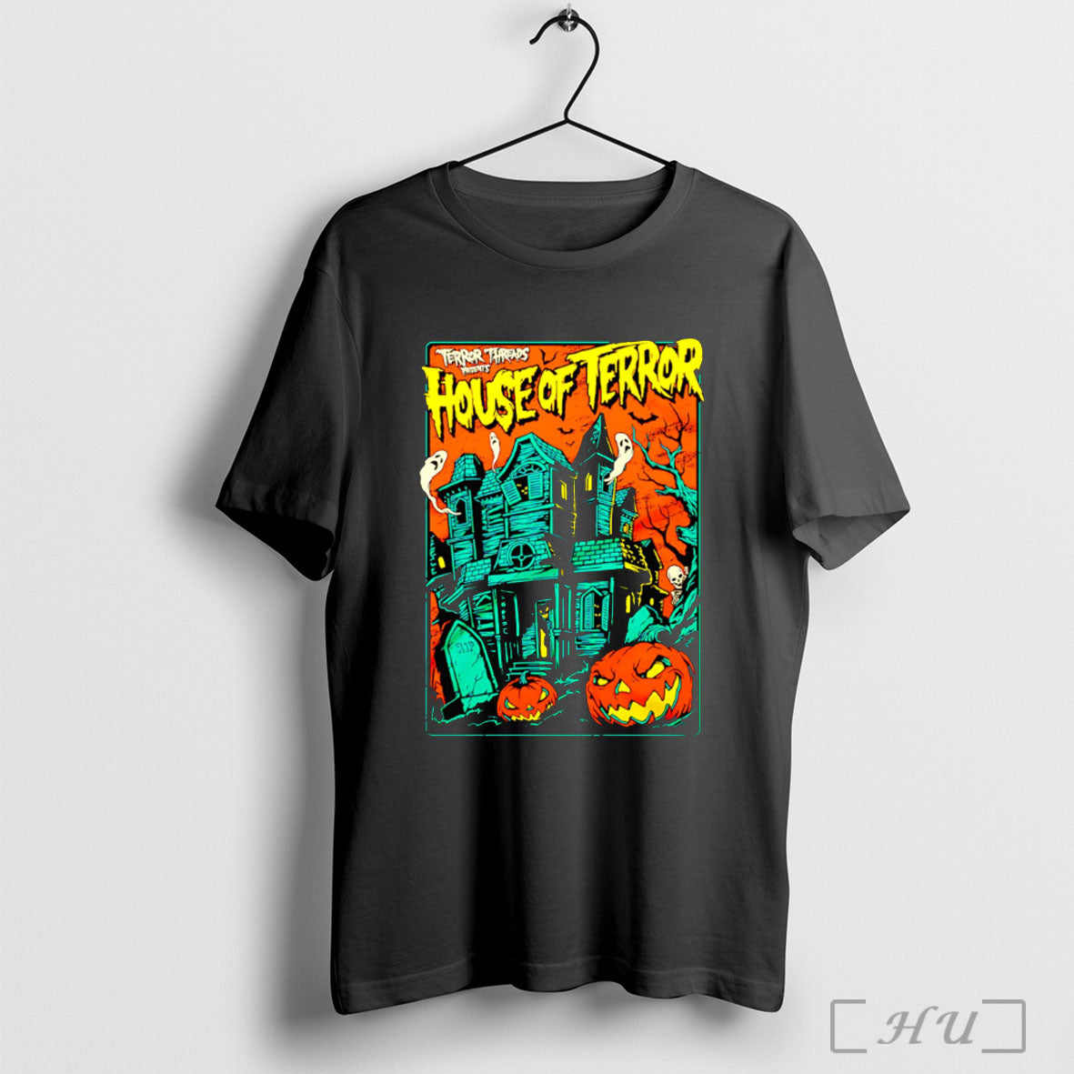 Officials House Of Terror Pumpkin Halloween T Shirt