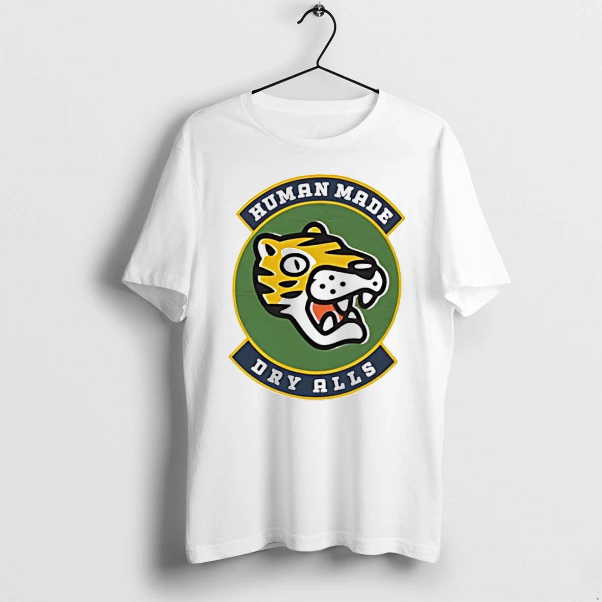 Officials Human Made Dry Alls Roaring Cartoon Tiger Head Patch Emblem White Womens