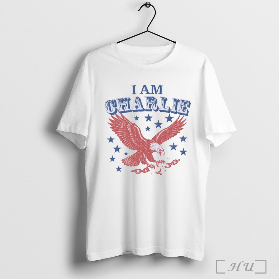 Officials I Am Charlie Retro American Eagle T Shirt